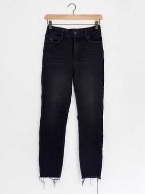Good American Good Waist Crop Skinny Jeans Black - Size 4 / 27